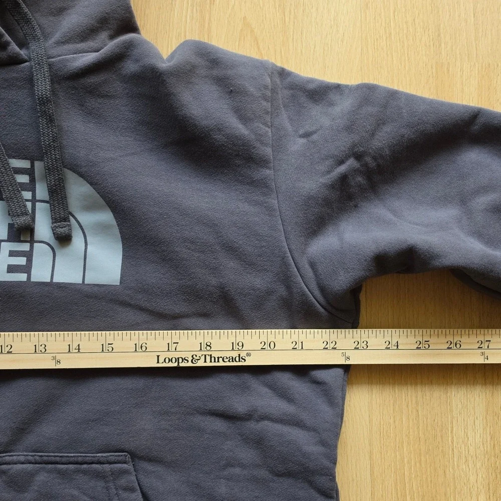 The North Face Mens Half Dome Logo Pullover Hoodie Dark Gray Large